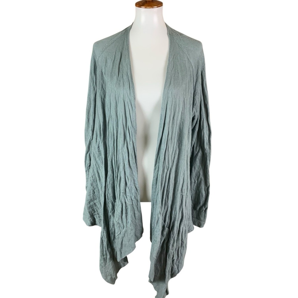 Worth Draped Waterfall Open Front Lightweight Cardigan Sweater Medium